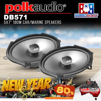 Polk Audio DB571 5x7&quot; 180W Car/Marine Speakers