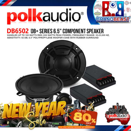 Polk Audio DB6502 DB+ Series 6.5" 300W Component Speaker System with Marine Certification