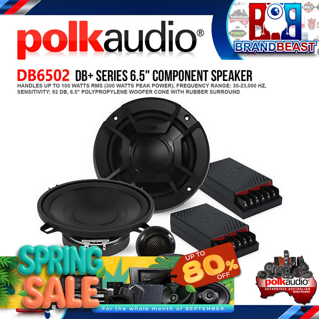 Polk Audio DB6502 DB+ Series 6.5" 300W Component Speaker System with Marine Certification