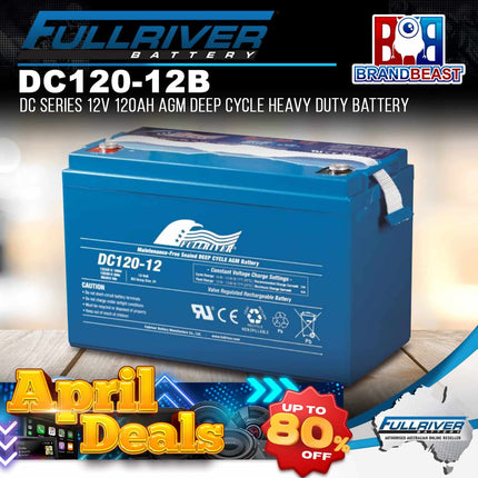 Fullriver DC120-12B DC Series 12V 120Ah AGM Deep Cycle Heavy Duty Battery