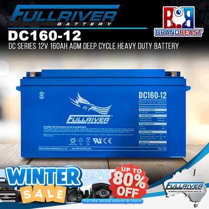 Fullriver DC160-12 DC Series 12V 160Ah AGM Deep Cycle Heavy Duty Battery