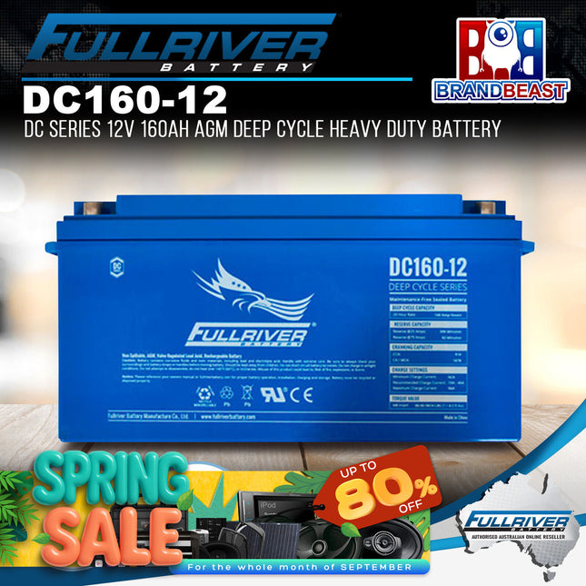 Fullriver DC160-12 DC Series 12V 160Ah AGM Deep Cycle Heavy Duty Battery