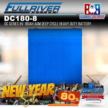 Fullriver DC180-8 DC Series 8V 180Ah AGM Deep Cycle Heavy Duty Battery