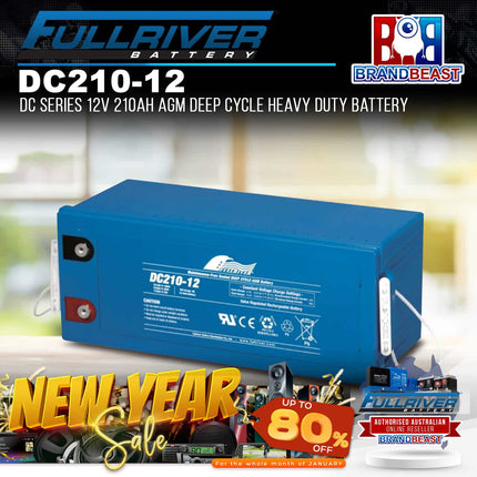 Fullriver DC210-12 DC Series 12V 210Ah AGM Deep Cycle Heavy Duty Battery