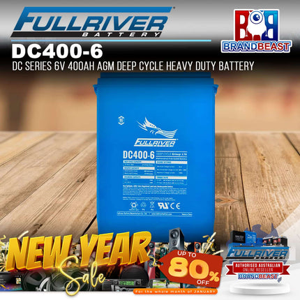 Fullriver DC400-6 DC Series 6V 400Ah AGM Deep Cycle Heavy Duty Battery