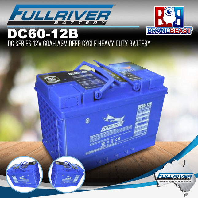 Fullriver DC60-12B DC Series 12V 60Ah AGM Deep Cycle Heavy Duty Battery
