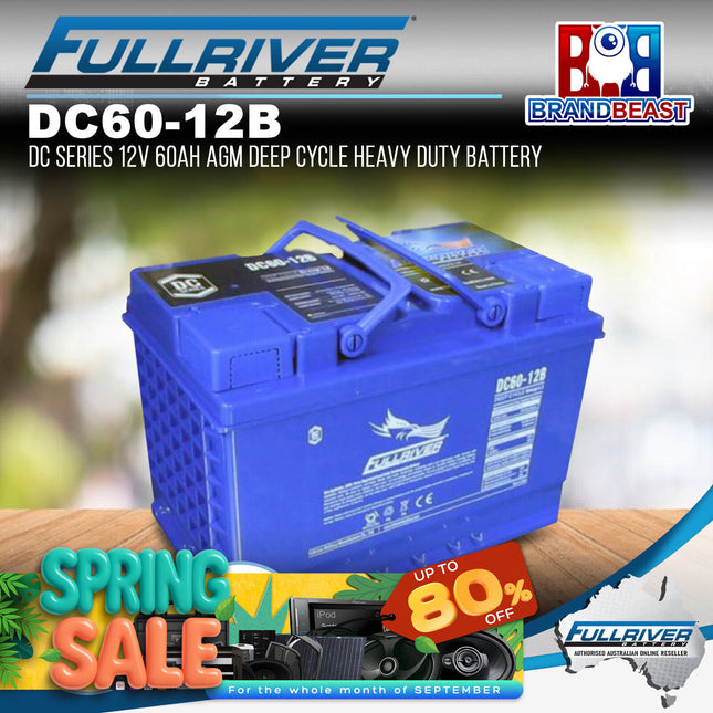 Fullriver DC60-12B DC Series 12V 60Ah AGM Deep Cycle Heavy Duty Battery