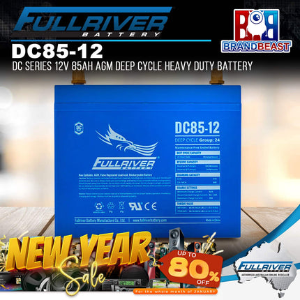 Fullriver DC85-12 DC Series 12V 85Ah AGM Deep Cycle Heavy Duty Battery