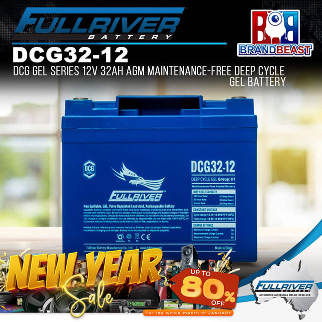 Fullriver DCG32-12 DCG Gel Series 12V 32Ah AGM Deep Cycle Battery