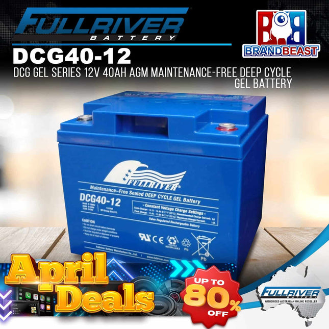 Fullriver DCG40-12 (DC40-12) DCG Gel Series 12V 40Ah AGM Deep Cycle Battery