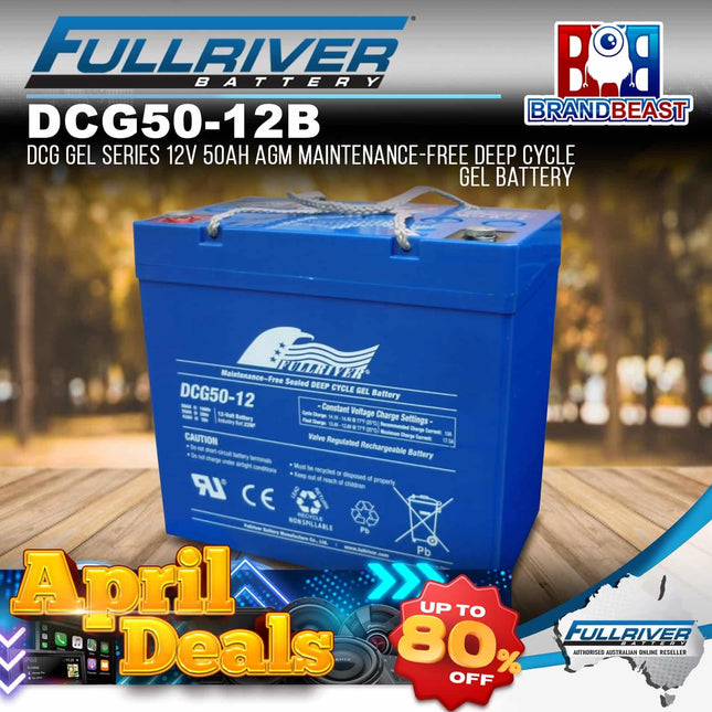 Fullriver DCG50-12B (DC55-12) DCG Gel Series 12V 50Ah AGM Deep Cycle Battery