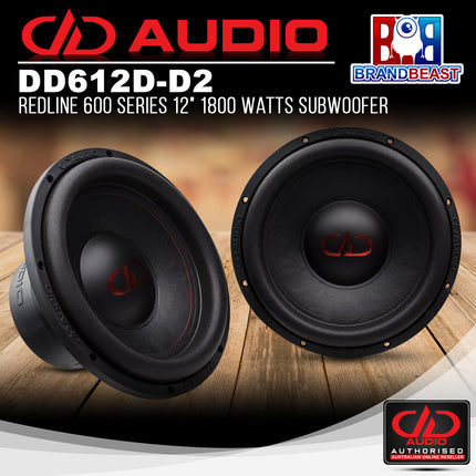 DD Audio DD-612D-D2 Redline 600 Series 12" 1800 Watts Power Tuned Subwoofer
