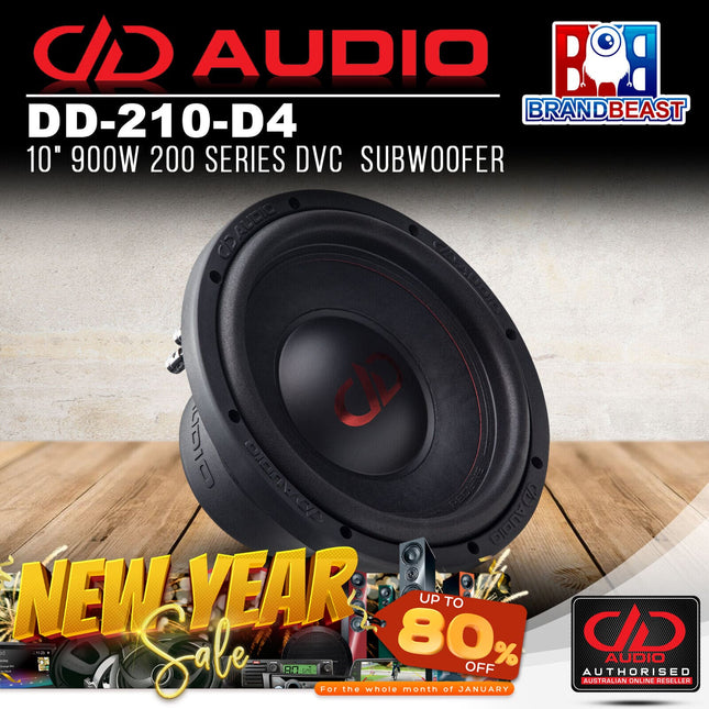 DD Audio DD-210D-D4 10" 900W 200 Series Hi-Def Tuned Subwoofer