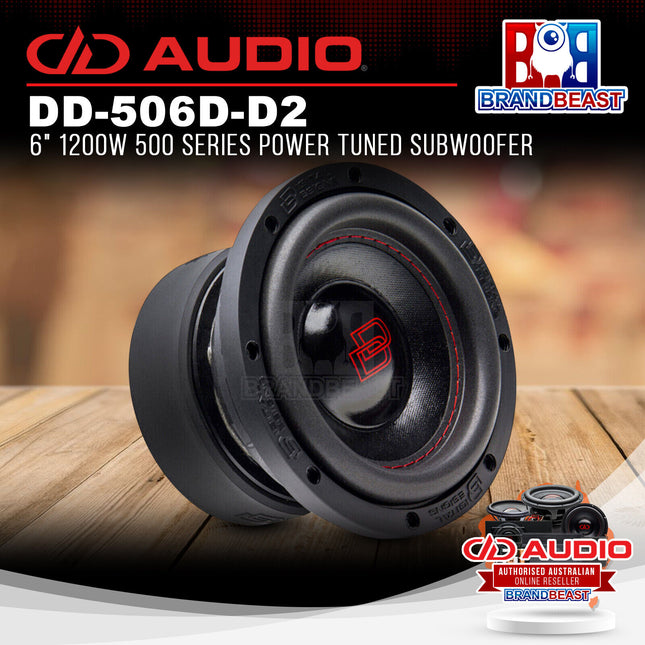 DD Audio DD-506D-D2 6" 1200W 500 Series Power Tuned Subwoofer