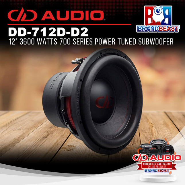 DD Audio DD-712D-D2 12" 3600 Watts 700 Series Power Tuned Subwoofer