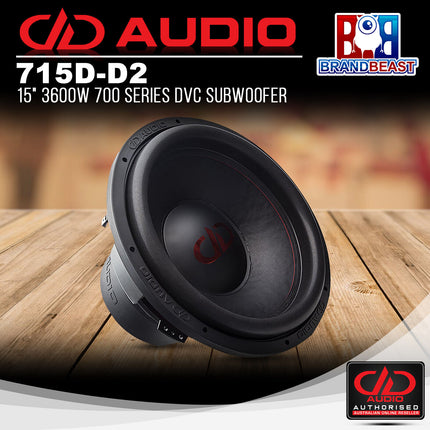 DD Audio DD-715D-D2 Redline 700 Series 15" 3600 Watts Power Tuned Subwoofer