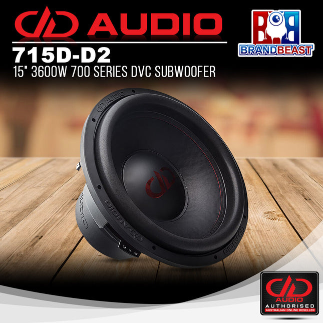 DD Audio DD-715D-D2 Redline 700 Series 15" 3600 Watts Power Tuned Subwoofer