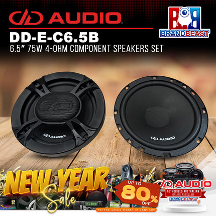 DD Audio DD-E-C6.5B 6.5" 75W 4-Ohm Component Speakers Set