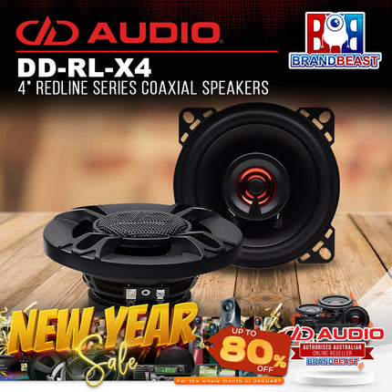 DD Audio DD-RL-X4 4" Redline Series Coaxial Speakers