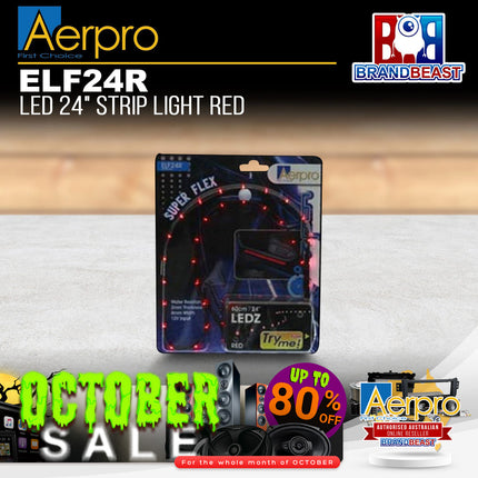 Aerpro ELF24R 24" 610mm Flexible LED Strip Light - Red