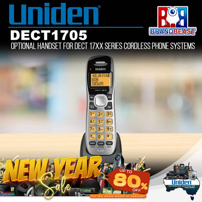 Uniden DECT1705 Optional Handset for DECT 17xx Series Cordless Phone Systems