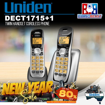 Uniden DECT1715+1 DECT Digital Phone System With Power Failure Backup