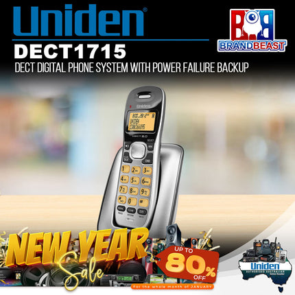 Uniden DECT1715 DECT Digital Phone System With Power Failure Backup