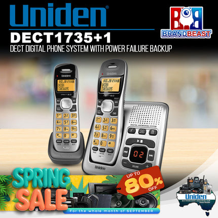 Uniden DECT1735+1 DECT Digital Phone System with Power Failure Backup