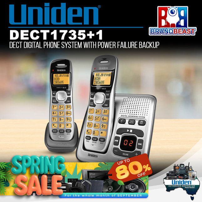 Uniden DECT1735+1 DECT Digital Phone System with Power Failure Backup