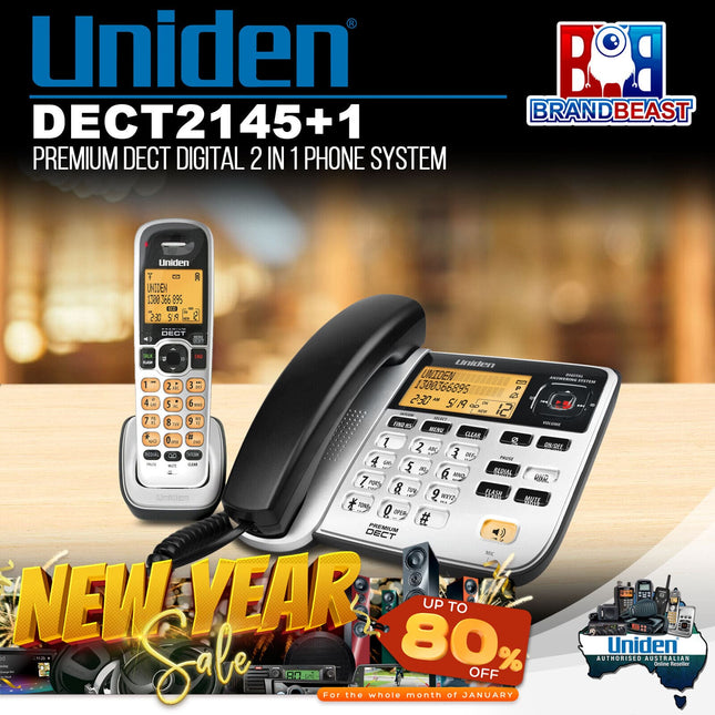 Uniden DECT2145+1 Premium DECT Digital 2 in 1 Phone System DECT2145-1