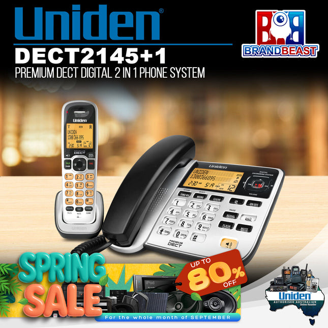 Uniden DECT2145+1 Premium DECT Digital 2 in 1 Phone System DECT2145-1