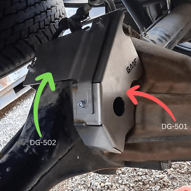 GMF4x4 502-DG-BLK Rear Differential Wire Protection Plate Black Stage 2 Add-On Suits Isuzu DMAX 2021+ and Mazda BT-50 2021+