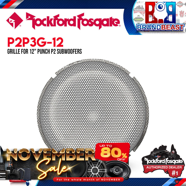 Rockford Fosgate P2P3G-12 12" Stamped Mesh Grille Insert