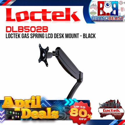 Loctek DLB502B Gas Spring LCD Desk Mount Black TV Bracket