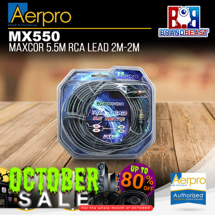 Aerpro MX550 MAXCOR 5.5M RCA Lead 2M-2M