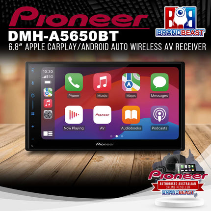 Pioneer DMH-A5650BT 6.8‚Ä≥ Apple CarPlay/Android Auto Wireless AV Receiver