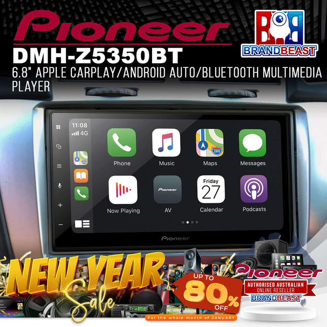 Pioneer DMH-Z5350BT 6.8" Apple CarPlay/Android Auto/Bluetooth Multimedia Player