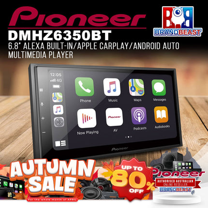 Pioneer DMH-Z6350BT 6.8" Alexa/Apple CarPlay/Android Auto Multimedia Player