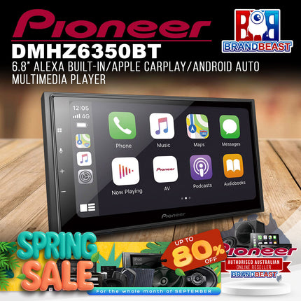 Pioneer DMH-Z6350BT 6.8" Alexa/Apple CarPlay/Android Auto Multimedia Player