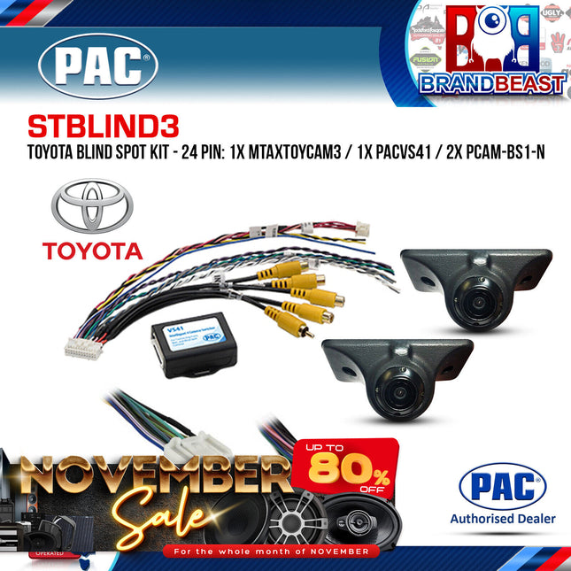 PAC STBLIND3 Blind Spot Camera Kit Suitable For Toyota Vehicles