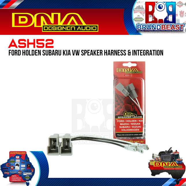 DNA ASH52 Speaker Harness To Suit Ford/Holden/Subaru/Kia/VW