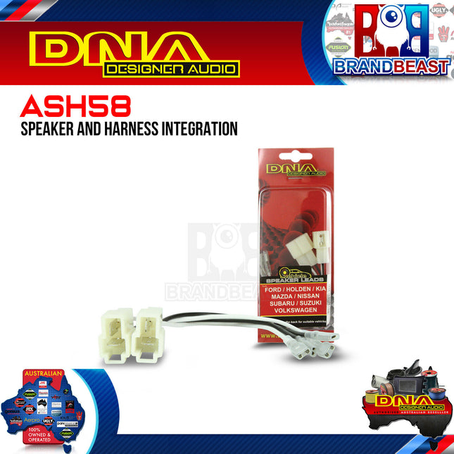 DNA ASH58 Speaker Harness To Suit Holden/Kia/Nissan/Subaru/Suzuki/Volkswagen