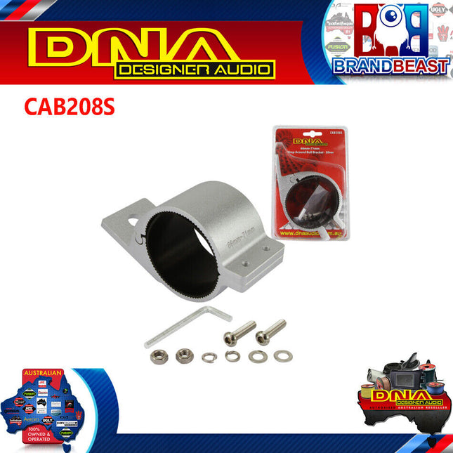 DNA CAB208S 66mm-71mm Wrap Around Bull Bar Bracket - Silver