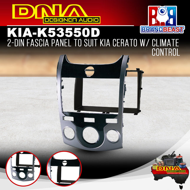 DNA KIA-K53550D 2-DIN Fascia Panel to Suit Kia Cerato w/ Climate Control