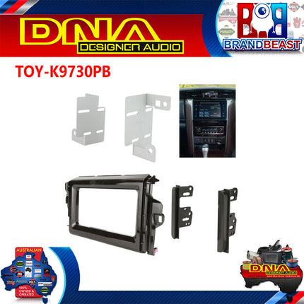 DNA TOY-K9730PB Double DIN Fascia Panel To Suit Toyota Fortuner