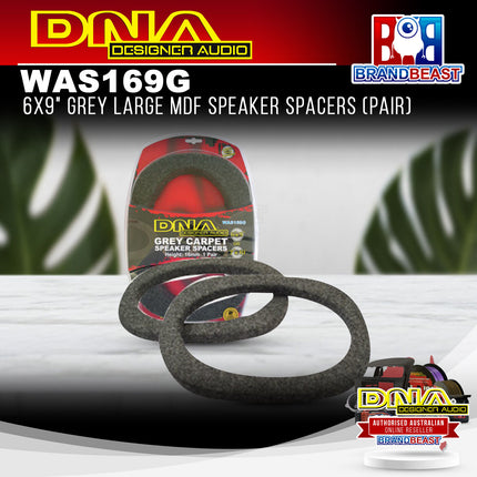 DNA WAS169G 6x9&quot; Grey Large MDF Speaker Spacers (Pair)