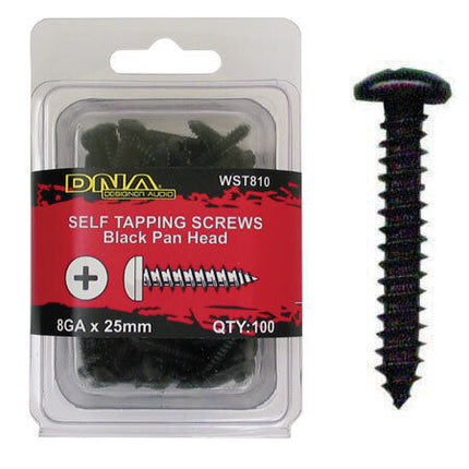 DNA WST810 25mm 8 Gauge Self Tapper Screws - 100 Pieces