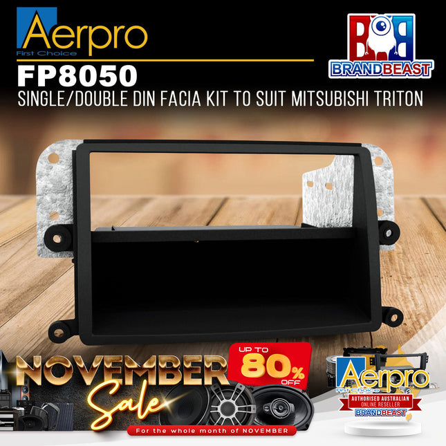Aerpro FP8050 Single/Double DIN Facia Kit to Suit Mitsubishi Triton