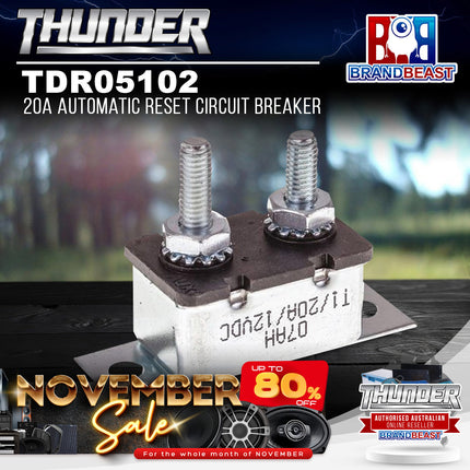 Thunder TDR05102 20A Automatic Reset Circuit Breaker