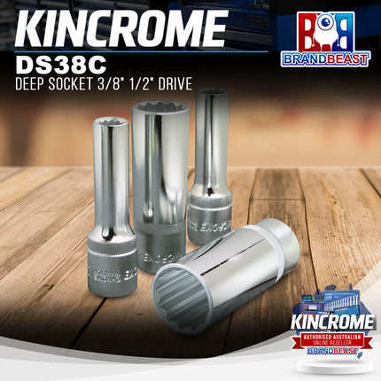 KINCROME DS38C Deep Socket 3/8" 1/2" Drive